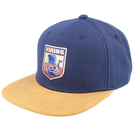 Vikings - Blå snapback Keps - Longboat Shield Patch Navy/suede Snapback @ Hatstore