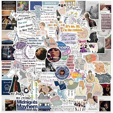 100 stk Taylor Singer Swift Stickers, Popmusik Stickers, Vinyl Vandtætte Stickers Til Laptops, Vandflasker, Kufferter