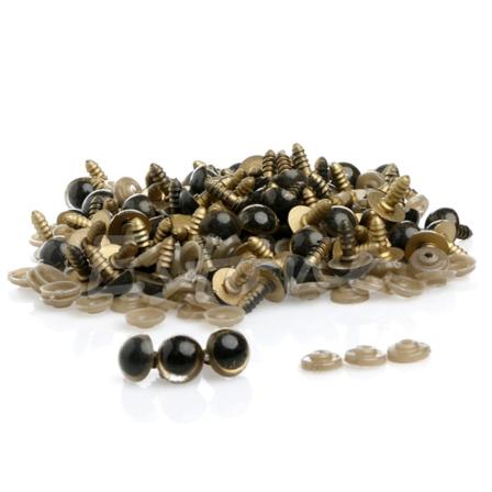 100 stk/sett 10 mm plastsikkerhetsøyne for bamse for dukkedyrdukkehåndverk