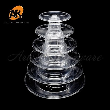 6-kerroksinen korkealaatuinen macaron-näyttötorni Pvc Macaron-torniteline Fondant-kakkuteline Hääkakun koristelutyökalu