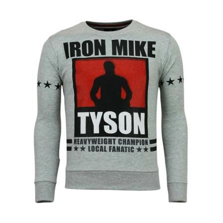 Local Fanatic Mike Tyson Iron Tröja - Tjocktröja - 11-6306G grå, Herr, Herr, Storlek: XL