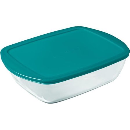 Set med 3 fat med lock - PYREX - Cook & Store - Glas - Rektangulärt - 0,4/1,1/2,5 L
