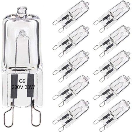 G9-lampe 33W Dimbar varmhvit, G9-halogen for ovn 10-pakning - Perfet-max