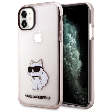 Karl Lagerfeld KLHCN61HNCHTCP iPhone 11/Xr 6.1" vaaleanpunainen Ikonik Choupette -laukku