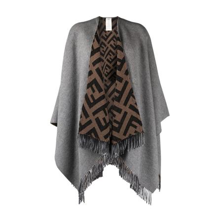 Fendi Capes Grå, Dame Poncho, Størrelse: ONE Size