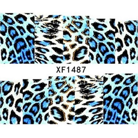 2 typer ultra-tynne leopardmønster neglekunst-klistremerker neglekunst-dekorasjoner (XF1487)