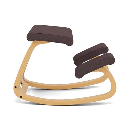 Varier Furniture Variable - Red Wool - Light brown base