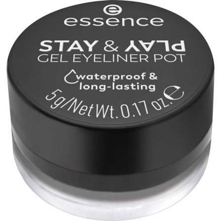 Essence - Eyeliner Gel Pot Stay & Play - 01 Sort