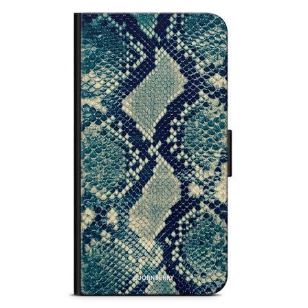 Bjornberry Plånboksfodral iPhone 6/6s - Blå Ormskinn