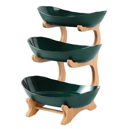 Snack-astia Kolmikerroksinen Suuri Kapasiteetti Keramiikkajalusta Alkuruoka Hedelmälautanen Kotivarusteet