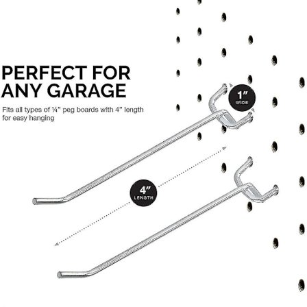 50 st Pegboard-krokar i metall, kompatibla med organiseringsverktyg