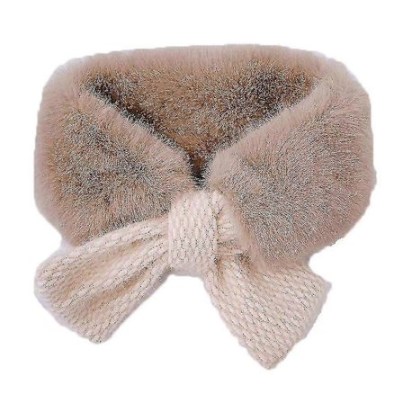 Vinter Barn Skjerf Baby Søt Fuskepels Krage Plysj Varme Jente Barn Strikkede Nakkeskjerf Kryss