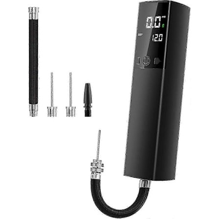 Elektrisk boldpumpe, Smart fodboldpumpe Bærbar hurtig boldoppumpning med præcis trykmåler og digitalt LCD-display til fodbold basketball volleyball