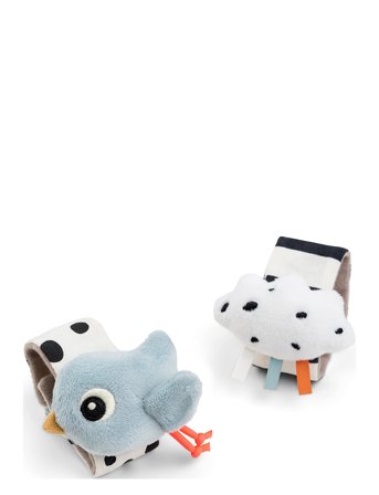 Done by Deer | Håndledsranglesæt 2 Stk. Happy Clouds Blå | ONE SIZE