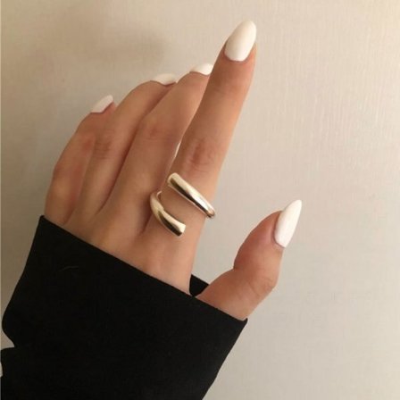 Gotisk Punk Silver Färg Dargon Ringar Män Kvinnor Öppning Justerbar Finger Ring Vintage Y2K Estetisk Trendiga Smycken Dropshipping