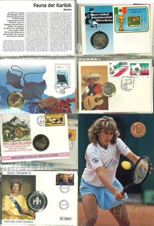 Hele verden - Samling af møntbreve i 1 ringbind