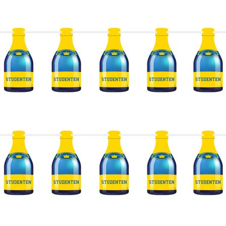 Studenten Girlang Champagneflaskor