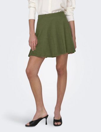ONLY Onlmay Life Skater Skirt Jrs - Khaki green - XL