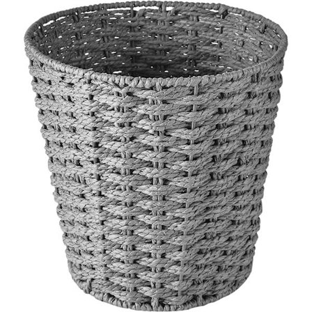 Rund Papirkurv og Kurv i Flet – Affaldskurv til Soveværelse, Badeværelse, Kontorer eller Hjem