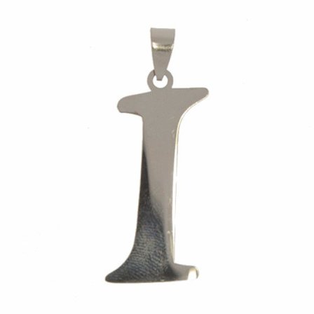 Silver Bokstavshalsband i Stål - Halsband med Bokstaven I
