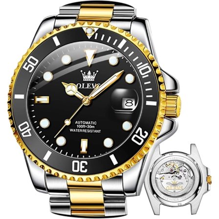 Herre automatiske mekaniske ure selvoptrækkende luksus rustfrit stål herreure uden batterier