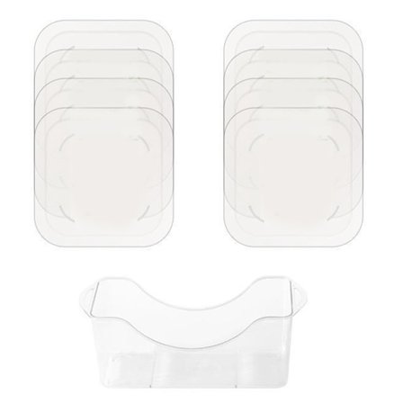 9 stk. Gjennomsiktig Akryl Servisesett Tegneserie Snack Tallerken Fruktskål Desserttallerken