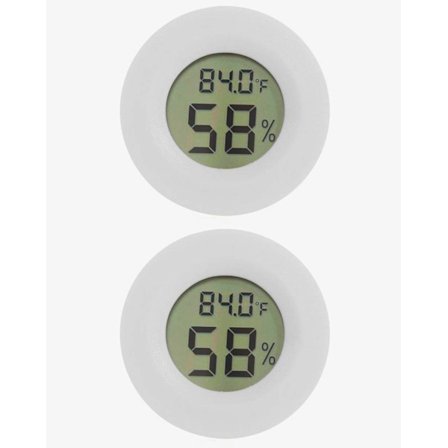 Mini termometrar hygrometrar 2-pack för kylskåp frys inomhus elektronisk hygrometer detektor temperatur fuktighet UD01 vit