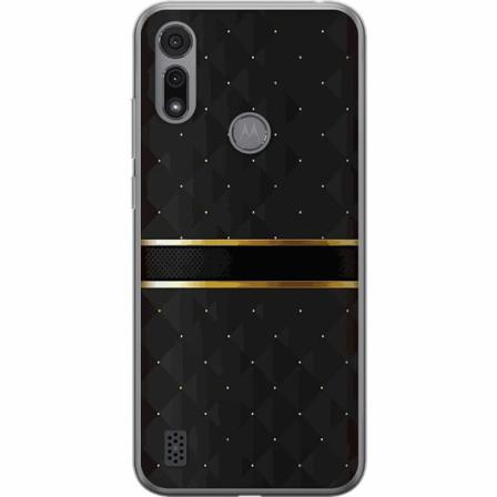 Motorola Moto E6i Genomskinligt Skal Golden Stripes