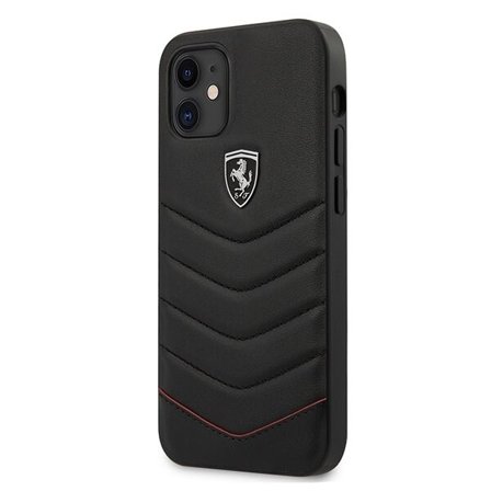 Ferrari FEHQUHCP12SBK iPhone 12 mini 5.4" musta/musta kovakotelo Off Track Quilted (tikattu)