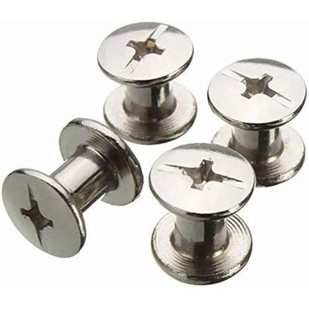 Bok skruer Chicago skruer 100 stk - M5x6mm for kreative hobbyer, skinnarbeid, bokbinding, fla