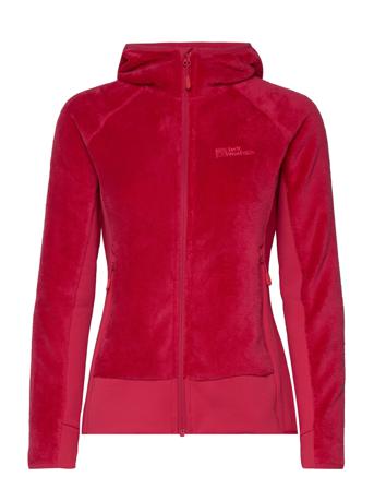 Rotwand Hooded Fz W Sweatshirts & Hoodies Fleeces & Midlayers Rød Jack Wolfskin