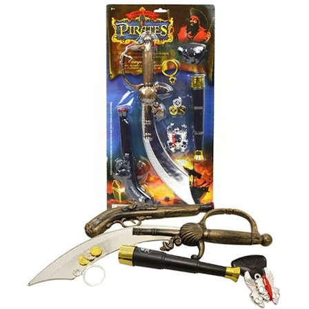 Piratsæt til børn - 7 dele, multifarvet