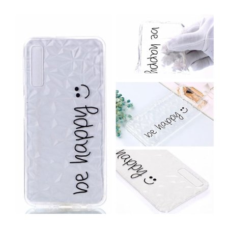 Samsung Galaxy A7 (2018) 3D diamantstruktur flexibelt fodral - Var Glad
