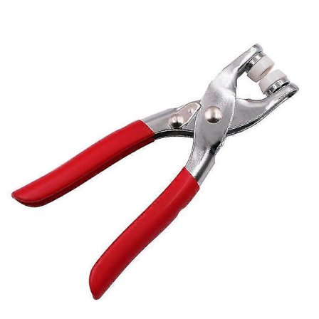 Läderhålslag Tång Stans Läder, Hantverk, Plast, Filt, Gummi, Etc. (Röd, Metall + Plast) 1 Styck