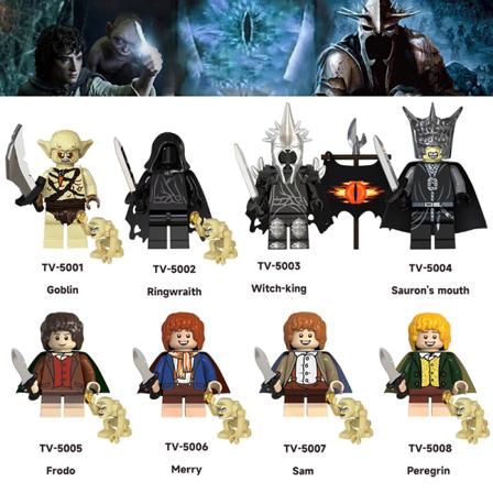 Taru Sormusten Herra -elokuva Hobitti -tiilet Nuket Mini Action Lelu Figurer B A4