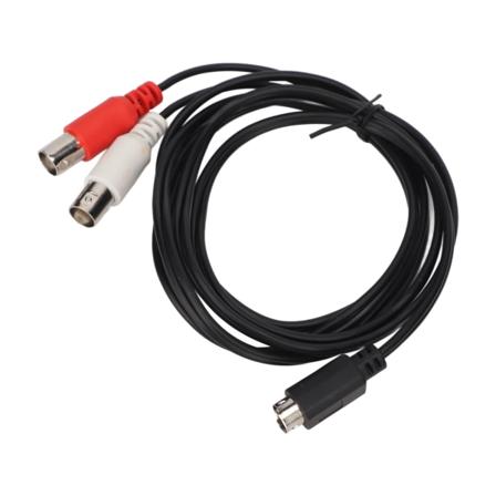 MINI DIN 4-nastainen 2 BNC-kaapeliin Joustava MINI DIN 4PIN -uros 2BNC -naaras Y-haaroitin Videoadapterikaapeli 4,9 jalkaa