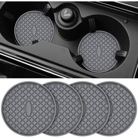 Auton kupin alustat [4 kpl] Silikoninen auton kupin alusta/kupin matto - Universaali auton kupinpidikkeen alusta, liukumaton