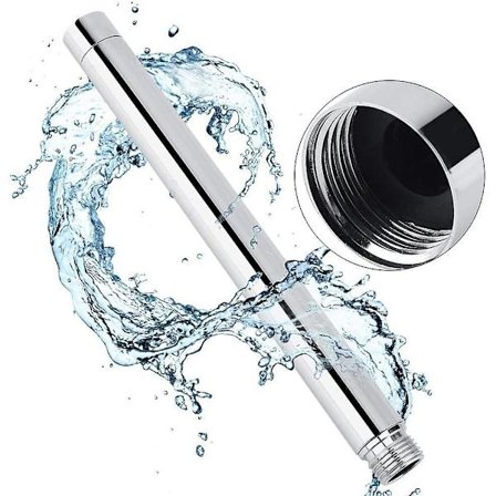 Duschförlängningsarm Vattenrör i rostfritt stål för badrumsduschhuvud, gängstorlek G1/2 tum, 6 tum med kromplätering