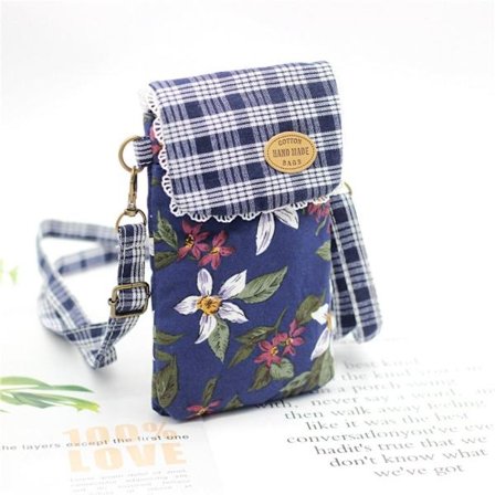 Blommig axelremsväska Mobiltelefonväska 6 6