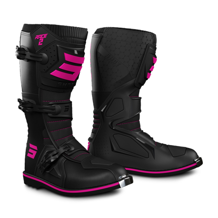 Stivali Cross Bambino Shot Race 2 Nero-Rosa 30