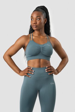 Define Seamless Scrunch Sports Bra Jungle Green