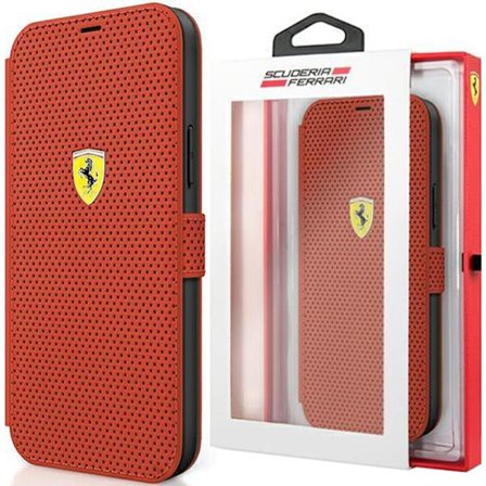FERRARI OFF TRACK PERFORERET ETUI TIL IPHONE 12 MINI - RØD