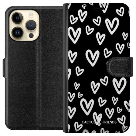 Yhteensopiva Lompakkokotelo Apple Apple iPhone 15 Pro Max Cactus and Friends - Handdrawn Love Chaos