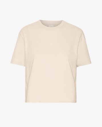 Organic Boxy Crop Tee - Ivory White - Female - XS