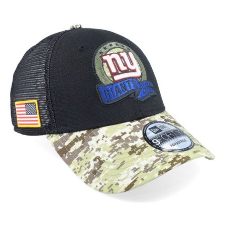 New Era - NFL Svart trucker Keps - New York Giants M 9FORTY NFL Salute To Service 22 Black/Camo Trucker @ Hatstore
