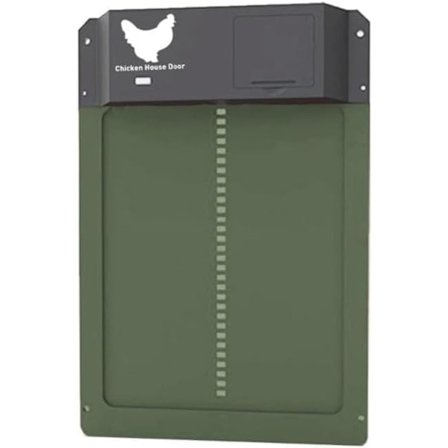 ChickenGuard Premium Automaattinen Kananluukku, Automaattinen Ovi Kananmökkiin, Automaattinen Kananovi, Kananmökki, Kanala (Vihreä)