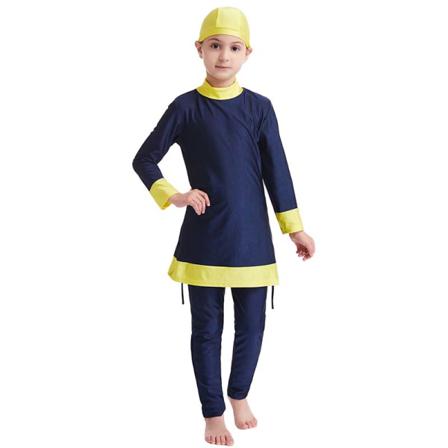 Girl Kid Baddräkt Heltäckande Cover Badkläder 3pcs Set
