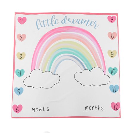 Baby Månedlig Milepæl Teppe Nyfødt Måned Teppe for Foto Rekvisitter Skudd Bakgrunn