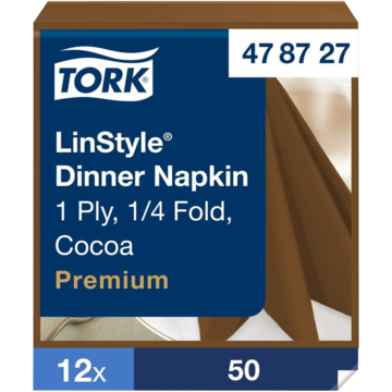 SERVIETT LINSTYLE KAKAO 39X39