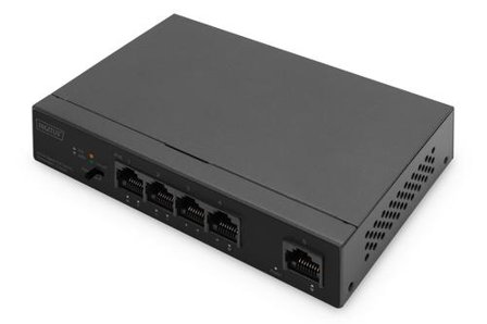 Digitus 4+1 Port Ethernet Unmanaged PoE Switch 4 Port PoE MDI/MDIX IEEE802af at IN